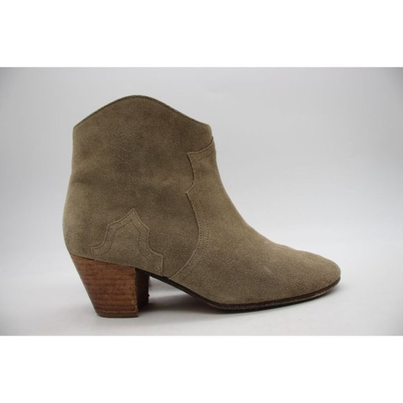 Isabel Marant Etoile  Women's Size EU 37 Block Heel Suede Dicker Boots - Picture 1 of 12